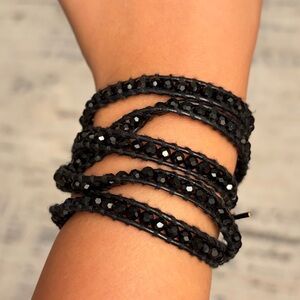 Victoria Emerson Black Wrap Bracelet